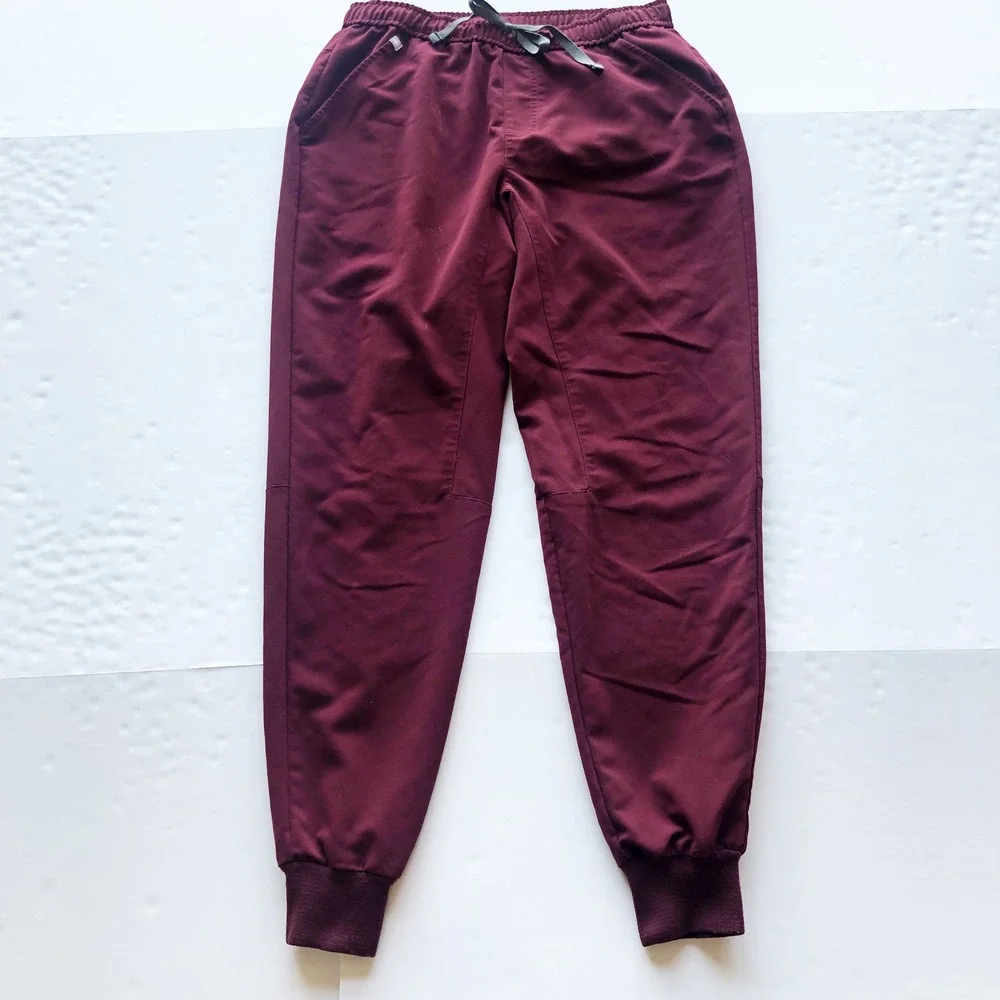 Figs Pants Mens Medium Tansen Jogger Scrub Burgundy Maroon Technical Collection